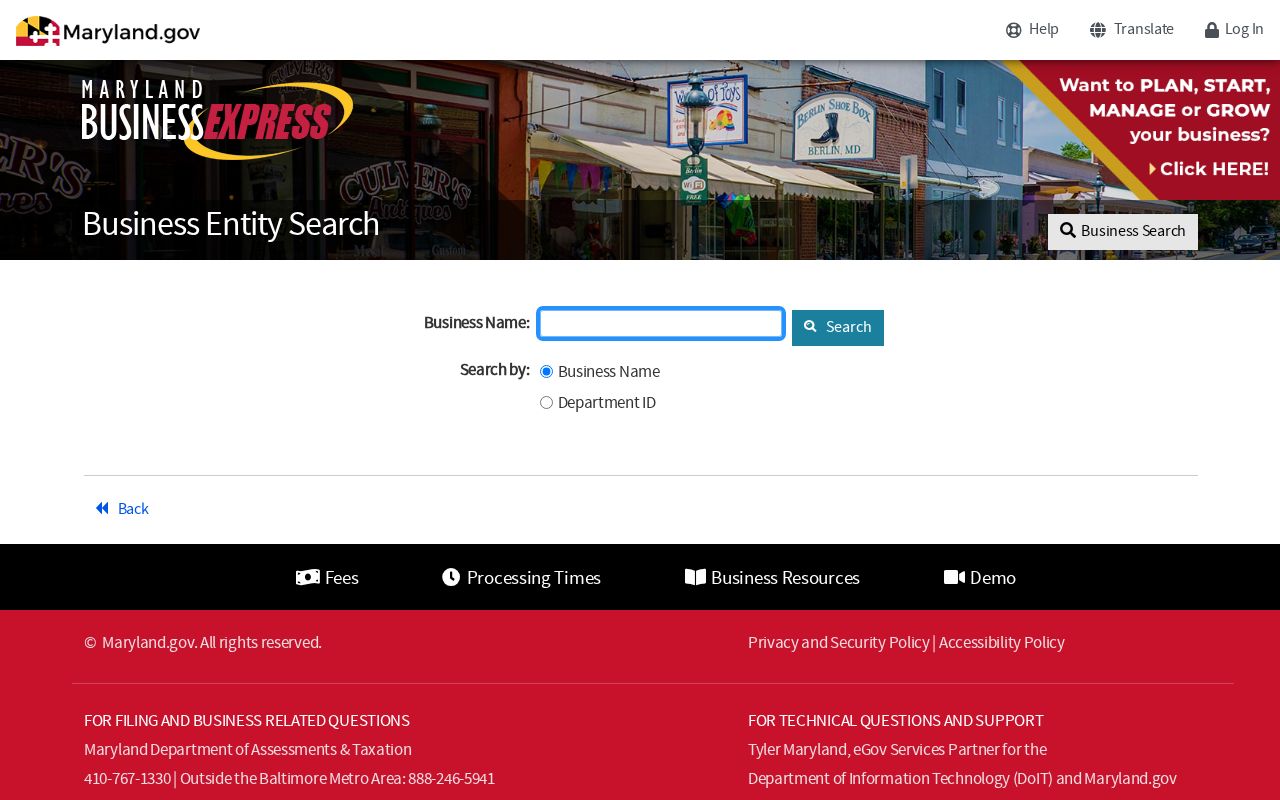 Parkville voter registration records organization check in Maryland Business Express